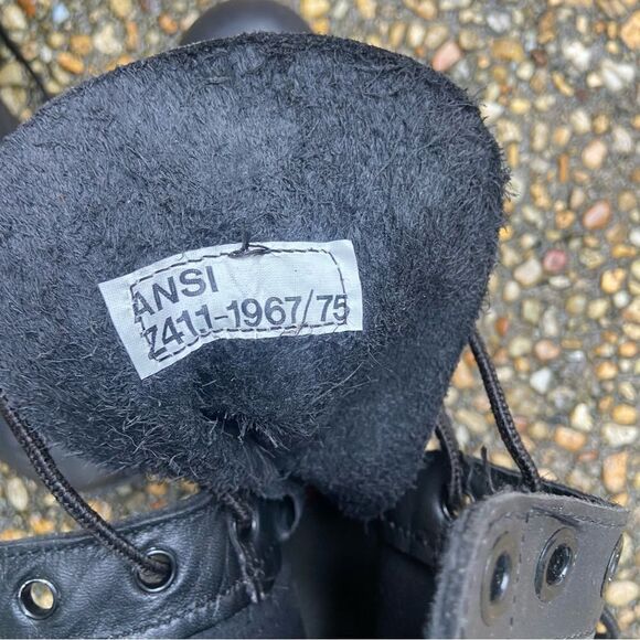 Vintage 1983 New Old Stock ANSI cap toe steel toe military combat biker boots 8N main image 6